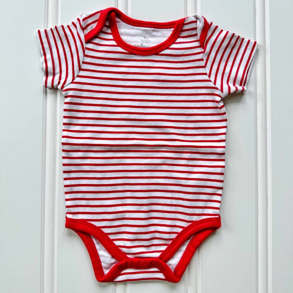 4/$10 - Baby Starters Christmas Cotton Baby Footie, Onesie Bodysuit, & Bib Set | - Picture 7 of 11